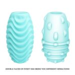 Uovo Masturbatore A Doppia Faccia Turchese - Pretty Love - immagine 3