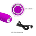 Vibratore Elettroshock Ricaricabile Hector Impermeabile Viola - Pretty Love - immagine 7