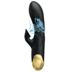 Vibratore Di Lusso Nero Ricaricabile Placcato In Oro - Pretty Love - immagine 2
