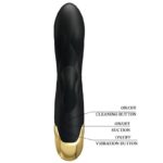 Vibratore Di Lusso Nero Ricaricabile Placcato In Oro - Pretty Love - immagine 3