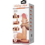 Dildo Realistico Sliding Skin Series Con Ventosa Scorrevole Della Pelle Controllo Remoto Flesh 21,8 Cm - Pretty Love - immagine 2