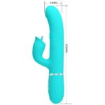 Vibratore Coniglio Con Leccatura Verde Acqua - Pretty Love - immagine 2