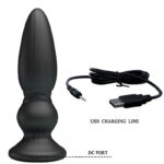Potente Vibratore Telecomando Plug Anale Nero - Mr Play - immagine 6