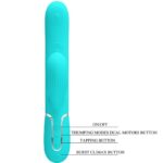Vibratore Multifunzione Perlita 3 In 1 G-Spot Verde Acqua - Pretty Love - immagine 8