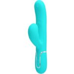 Vibratore Multifunzione Perlita 3 In 1 G-Spot Verde Acqua - Pretty Love