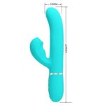 Vibratore Multifunzione Perlita 3 In 1 G-Spot Verde Acqua - Pretty Love - immagine 7