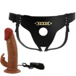 Marion Harness Slip Universale Con Dildo Vibrante 19 Cm Marrone - Pretty Love - immagine 5