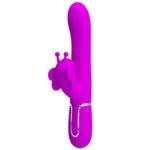 Vibratore Multifunzione Rabbit 4 In 1 Farfalla Fucsia - Pretty Love