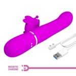 Vibratore Multifunzione Rabbit 4 In 1 Farfalla Fucsia - Pretty Love - immagine 9