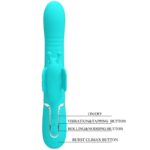 Vibratore Multifunzione Rabbit 4 In 1 Farfalla Verde Acqua - Pretty Love - immagine 8