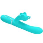 Vibratore Multifunzione Rabbit 4 In 1 Farfalla Verde Acqua - Pretty Love - immagine 5