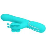 Vibratore Multifunzione Rabbit 4 In 1 Farfalla Verde Acqua - Pretty Love - immagine 6