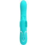 Vibratore Multifunzione Rabbit 4 In 1 Farfalla Verde Acqua - Pretty Love - immagine 2