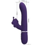 Vibratore Multifunzione Rabbit 4 In 1 Farfalla Viola - Pretty Love - immagine 7