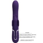 Vibratore Multifunzione Rabbit 4 In 1 Farfalla Viola - Pretty Love - immagine 8