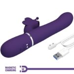 Vibratore Multifunzione Rabbit 4 In 1 Farfalla Viola - Pretty Love - immagine 9