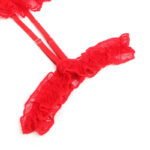Teddy Con Liga Detalle Encaje Y Tiras Rosso S/M - Subblime - immagine 9