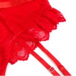 Teddy Con Liga Detalle Encaje Y Tiras Rosso S/M - Subblime - immagine 10