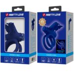 Jamele Doppio Anello Con Vibrazione E Stimolatore Farfalla Blu - Pretty Love - immagine 10