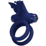 Jamele Doppio Anello Con Vibrazione E Stimolatore Farfalla Blu - Pretty Love