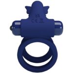 Jamele Doppio Anello Con Vibrazione E Stimolatore Farfalla Blu - Pretty Love - immagine 4