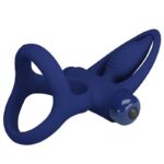 Mat Doppio Anello Con Vibrazione E Stimolatore Blu - Pretty Love - immagine 5