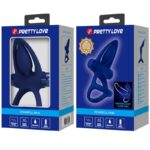 Mat Doppio Anello Con Vibrazione E Stimolatore Blu - Pretty Love - immagine 10