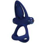 Mat Doppio Anello Con Vibrazione E Stimolatore Blu - Pretty Love