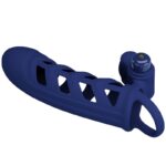 Altaf Anello Vibratore Con Guaina In Silicone Blu - Pretty Love