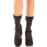 Medias Tobilleras Con Volantes Nero - Leg Avenue