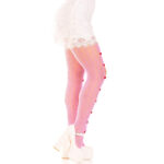 Medias Con Aberturas Corazon & Lazos Rosa - Leg Avenue - immagine 3