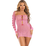 Abito Cuore E Fiocchi Rosa Taglia Unica - Leg Avenue