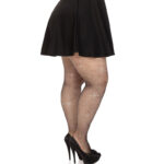 Medias Rejilla Cristalizada Nero Plus Size - Leg Avenue - immagine 3