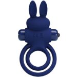 Darey Doppio Anello Vibrante Coniglio Blu - Pretty Love - immagine 3