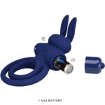 Darey Doppio Anello Vibrante Coniglio Blu - Pretty Love - immagine 8