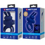 Darey Doppio Anello Vibrante Coniglio Blu - Pretty Love - immagine 9