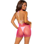 Vestido De Rejilla Cruzado Arancione Talla ?Nica - Leg Avenue - immagine 2