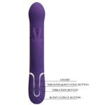 Coale Vibratore Coniglio Carbone 4 En 1 Viola - Pretty Love - immagine 8