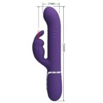 Coale Vibratore Coniglio Carbone 4 En 1 Viola - Pretty Love - immagine 7
