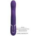 Zalin Perle Vibratore Coniglio 4 En 1 Viola - Pretty Love - immagine 9