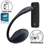 Ribbed Petal Stimolatore Punto G Telecomando Nero App Gratuita - Satisfyer