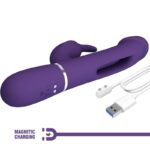 Vibratore Multifunzione Kampas Rabbit 3 In 1 Con Lingua Viola - Pretty Love - immagine 8
