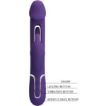 Vibratore Multifunzione Kampas Rabbit 3 In 1 Con Lingua Viola - Pretty Love - immagine 7