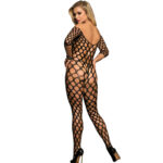 951719 Bodystocking A Rete Con Spalle Aperte Nero Taglia Unica - Subblime - immagine 2