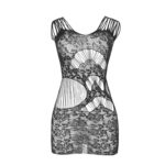 951771 Vestito Lungo Con Schiena Aperta A Rete Nero Taglia Unica - Subblime - immagine 3