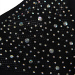 952174 Bodystocking A Rete Con Guanti E Strass Nero Taglia Unica - Subblime - immagine 9