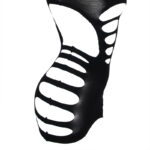 952266 Vestito Elastico A Rete Manica Lunga Nero Taglia Unica - Subblime - immagine 5