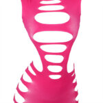 952273 Vestito Elastico A Rete Manica Lunga Rosa Taglia Unica - Subblime - immagine 4