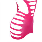 952273 Vestito Elastico A Rete Manica Lunga Rosa Taglia Unica - Subblime - immagine 5