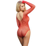 952303 Body Lucido Con Spalle Scoperte Manica Lunga Rosso Taglia Unica - Subblime - immagine 2